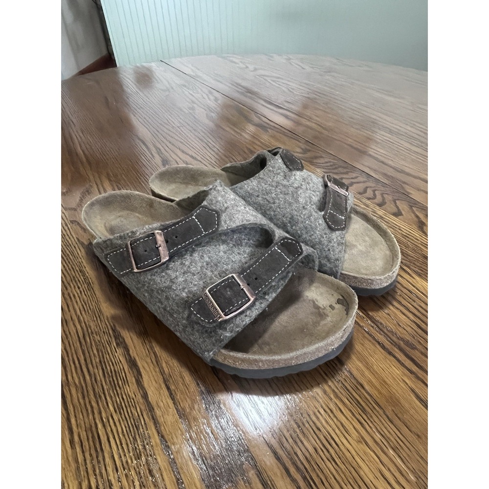 Birkenstock Womens Brown Zurich Suede And Felt Size 41